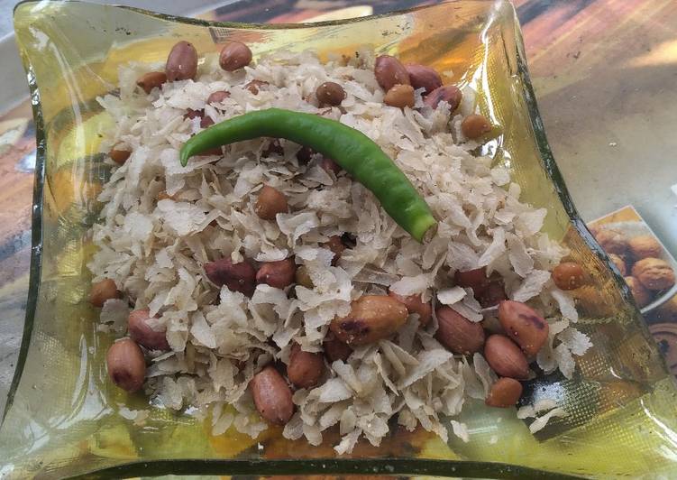 Recipe of Speedy Flattened rice with peanut and black chana