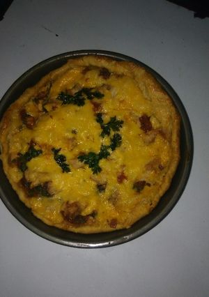A picture of Chicken pizza#Christmas baking contest#Christmas revival contest.