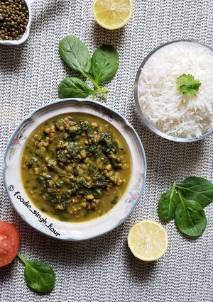 A picture of Whole Green Moong Dal Palak.