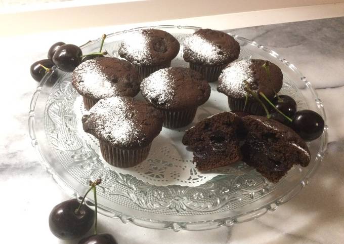 Ricetta Ciocco Ciocco Muffin Con Ciliegie Duroni Di Kanami Cookpad