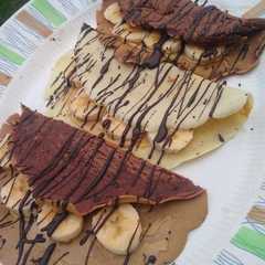Una foto de Panqueques veganos