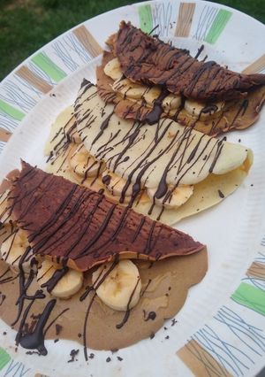 Una foto de Panqueques veganos