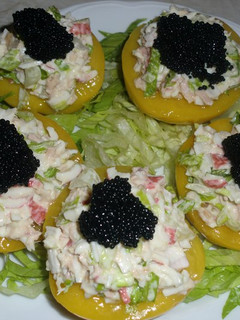 Una foto de Melocotones rellenos
