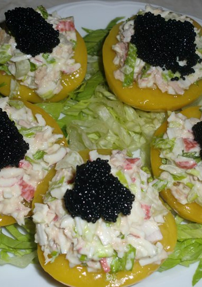Una foto de Melocotones rellenos