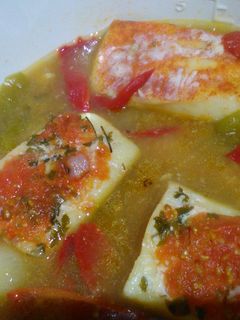 Una foto de Bacalao con verduras