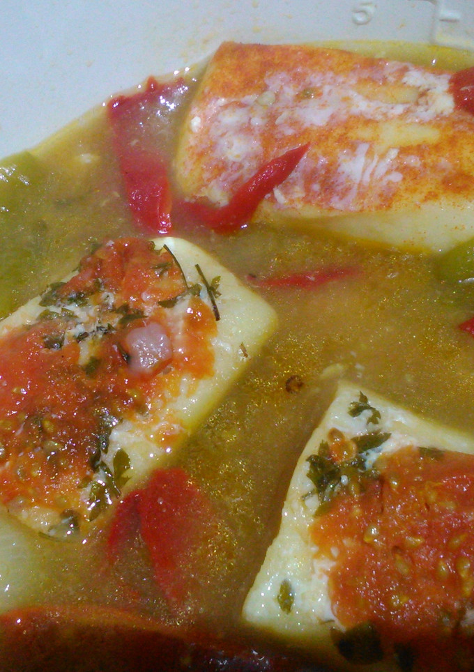 Una foto de Bacalao con verduras