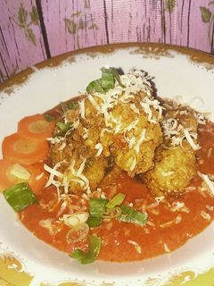 Foto resep Crunchy Cheesy Spaghetti with Bolognese Sauce