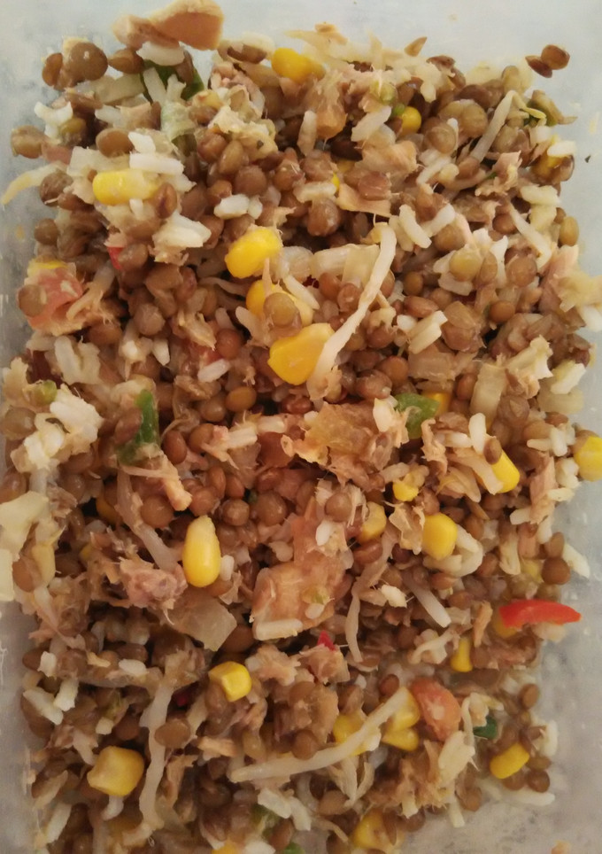 Una foto de Ensalada de lentejas