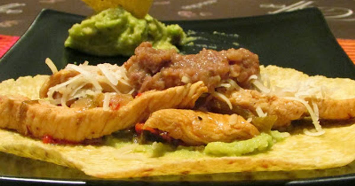 Fajitas de pollo con guacamole Receta de Danichef Cookpad