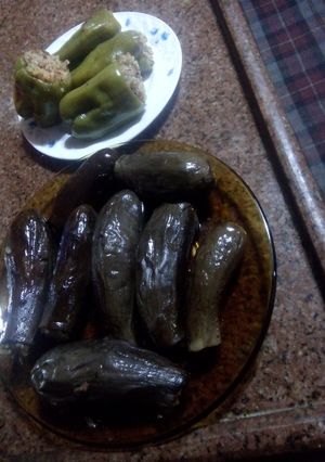صورة لوصفة محشي باذنجان وفلفل