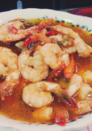 Foto resep Tumis Udang Kuah Pedas