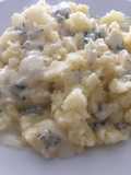 Puré de papas con roquefort
