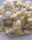 Puré de papas con roquefort