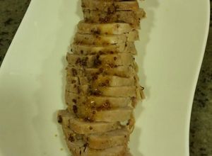 Una foto de Solomillo de cerdo a la mostaza con miel 
