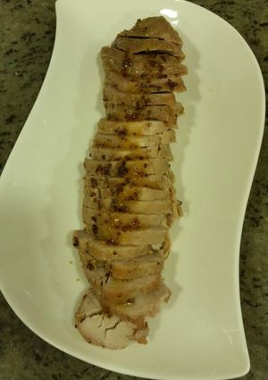 Una foto de Solomillo de cerdo a la mostaza con miel 