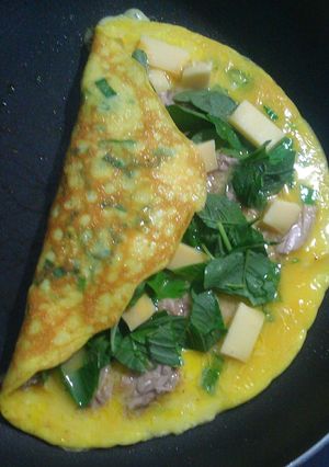 Foto resep Omelette Baketu (Bayam Keju Tuna)