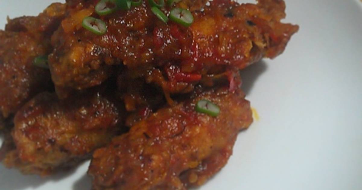 Resep Sayap  Ayam  Pedas Crispy Spicy Wings oleh Anggiana 