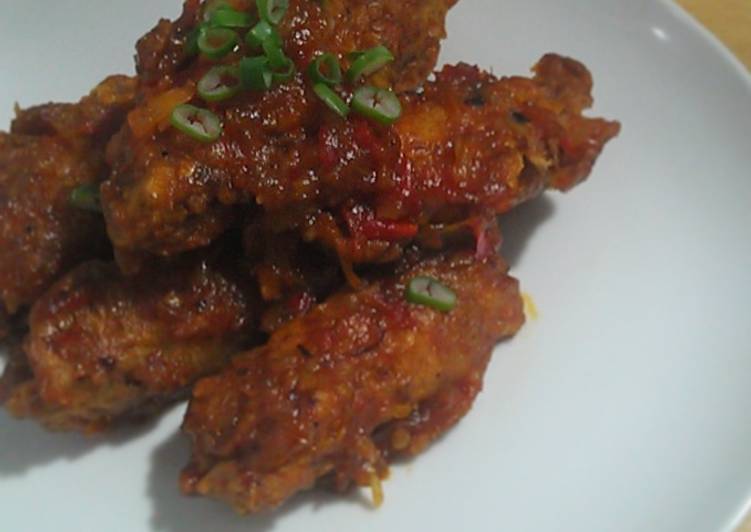 Resep Sayap Ayam Pedas (Crispy Spicy Wings) oleh Anggiana 