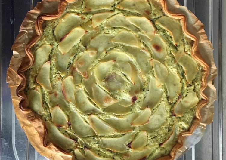 Recetta di Qualsiasi sera della settimana Torta salata zucchine, porri e patate