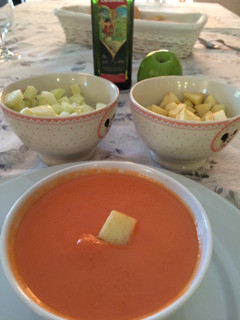 Una foto de Gazpacho. Receta española
