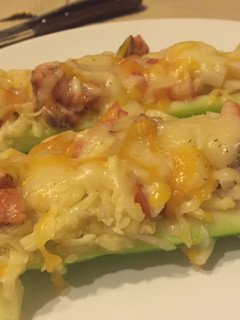 Una foto de Calabacitas rellenas de salmón