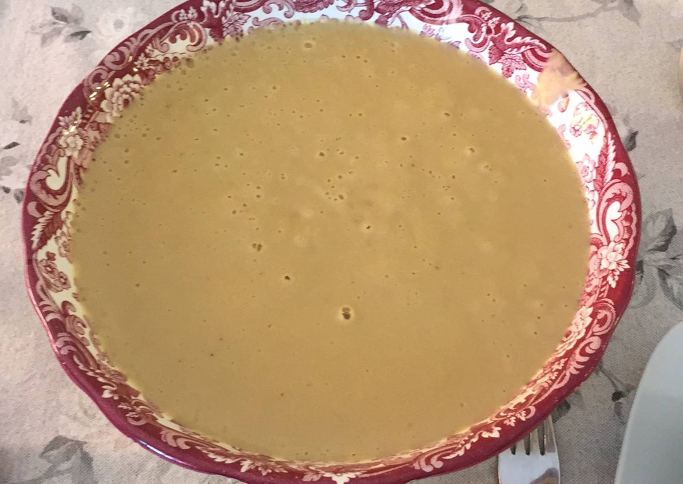 Crema templada de porotos blancos con verduras