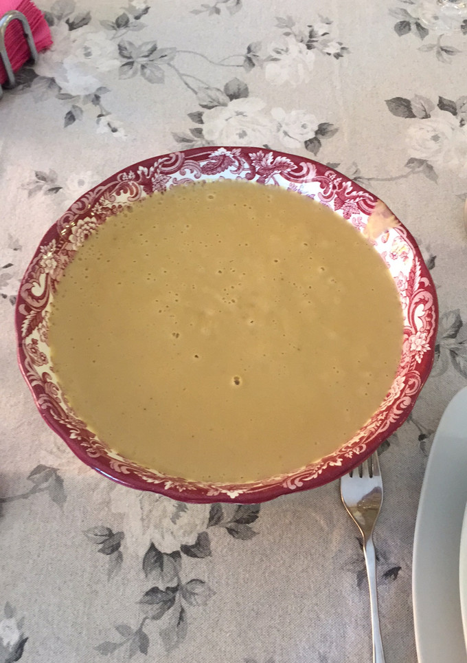 Una foto de Crema templada de porotos blancos con verduras