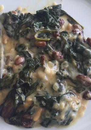 Una foto de Espinacas con crema