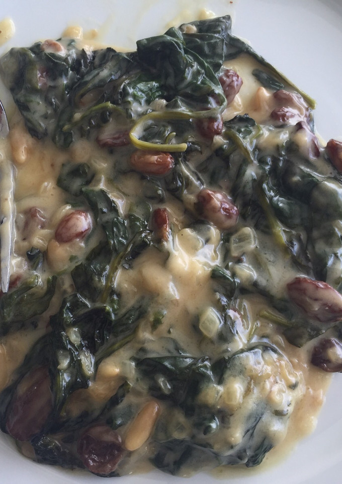 Una foto de Espinacas con crema