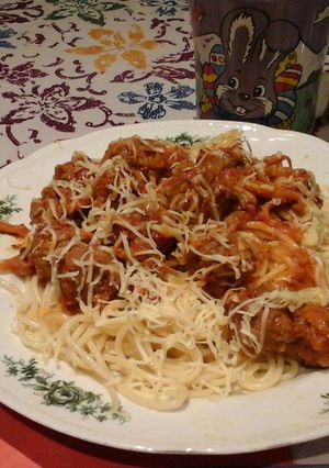 Foto resep Spaghetti bola" daging