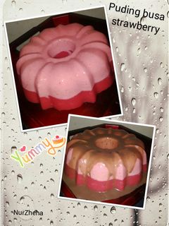 Foto resep Puding Busa Stroberi