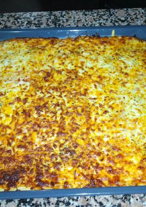 Una foto de Pizza de quesos