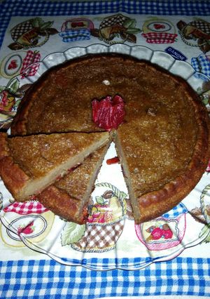 Una foto de Bizcocho de Calabacin con flor de Hibisco