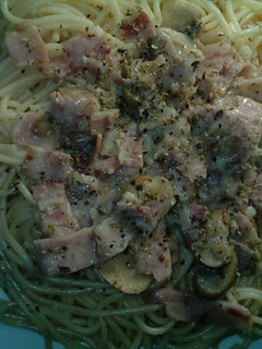 Una foto de Espagueti con salsa carbonara