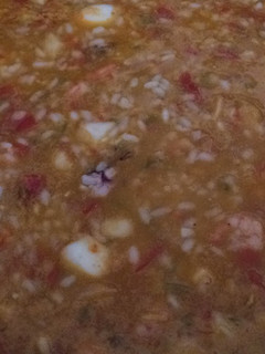 Una foto de Arroz marinero meloso
