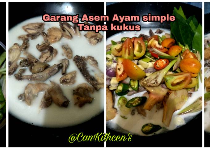 Garang asem ayam simple (tanpa kukus)