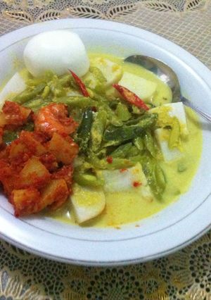 Foto resep Ketupat gulai buncis 