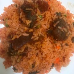 A picture of Jollof rice.