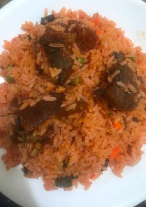 A picture of Jollof rice.