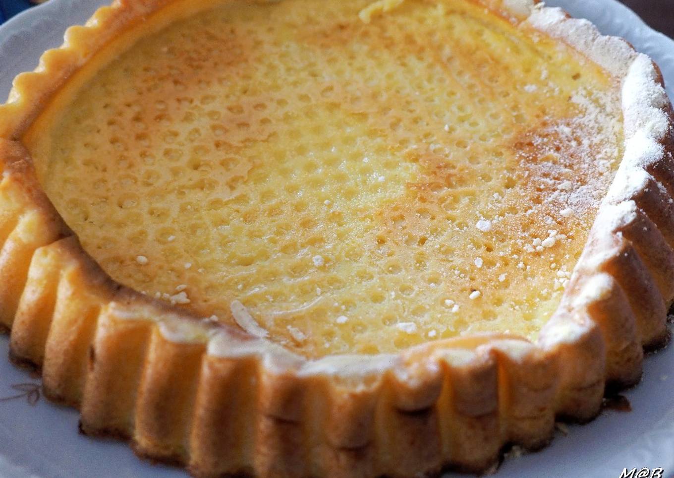 Biscuit génoise (ici sur moule de tarte inversée)au cook expert