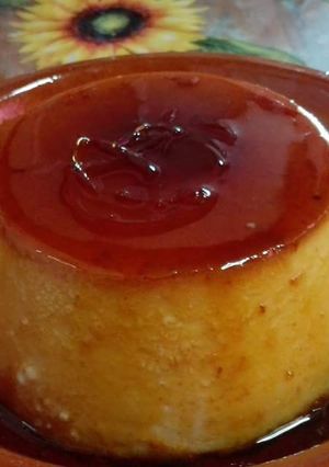 Una foto de Flan o quesillo canario