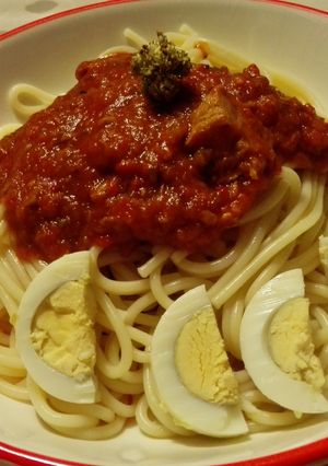 Una foto de Mis espaguetis con salsa de atún