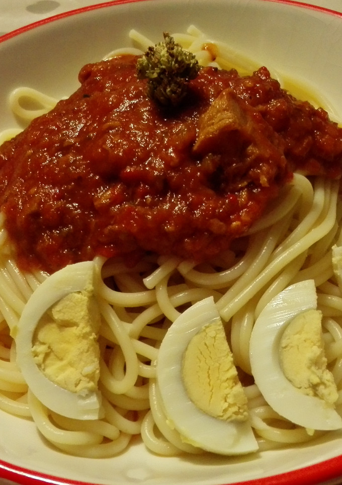 Una foto de Mis espaguetis con salsa de atún