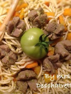 Foto resep Mie goreng bakso balado ijo