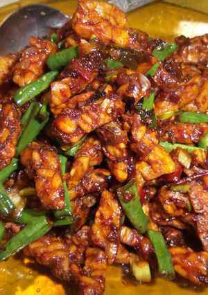 Foto resep Tumis kering tempe tahu dan kacang panjang