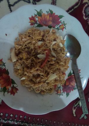 Foto resep Nasi goreng mie 