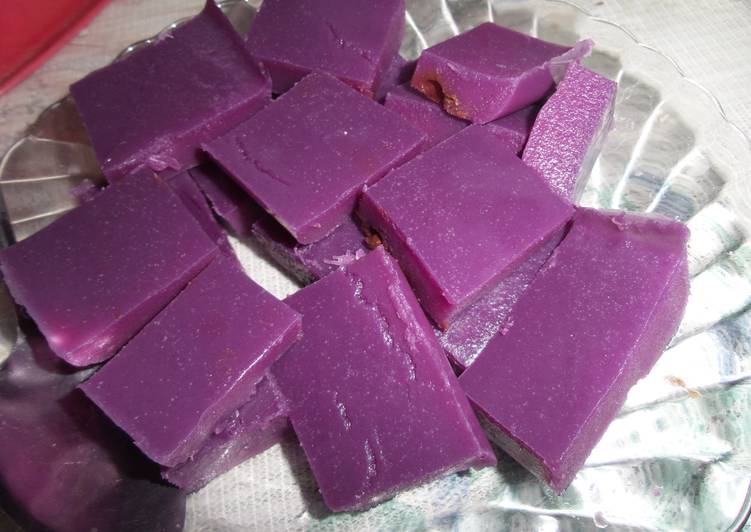 Bagaimana Membuat Agar agar ubi ungu sehat loh yang Sempurna