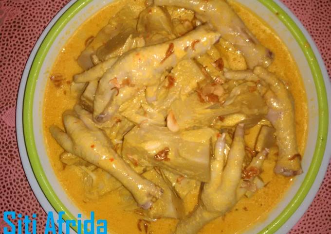 Cara Buat Gulai Manis Nangka Muda dan Ceker Irit Anti Gagal