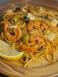 A picture of Shrimp linguine.