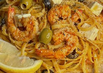 How To Cooking Recipe Shrimp linguine Home Style